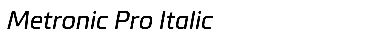 Metronic Pro Italic